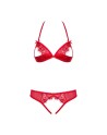 870-SEC-3 Ensemble ouvert 2 pcs - Rouge
