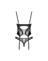 Lune Bellis corset et string - Noirs