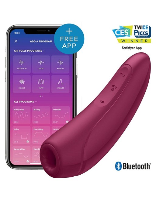 Stimulateur connecté Satisfyer Curvy 1 - Bordeaux Stimulateur connecté Satisfyer Curvy 1 - Bordeaux